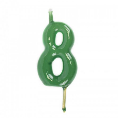 Vela Número 8 Verde